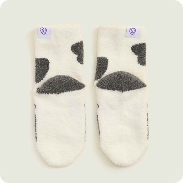 Warmies Black and White Cow Kids Sock Set