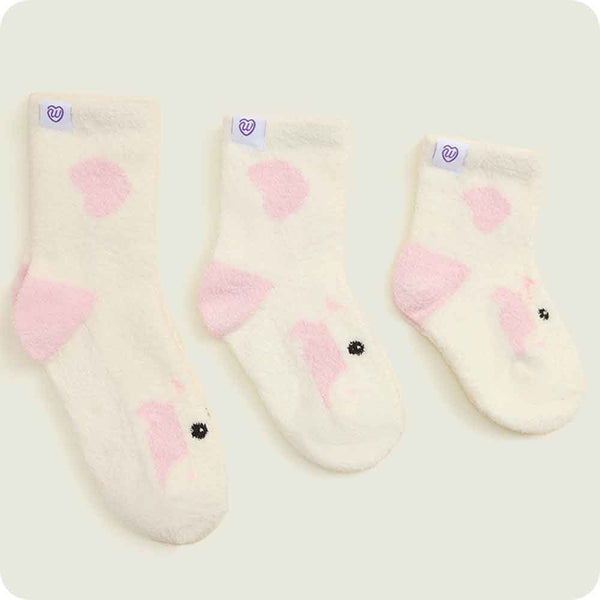 Warmies Strawberry Cow Kids Sock Set