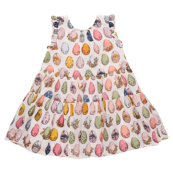 ELOISE RUFFLE DRESS - MULTI EGGS