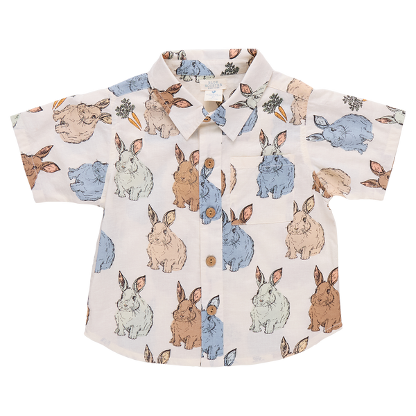 JACK SHIRT - BLUE VINTAGE BUNNIES