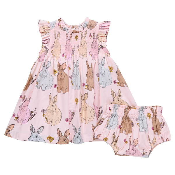 STEVIE DRESS SET - VINTAGE BUNNIES
