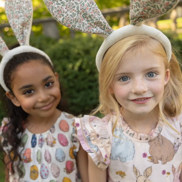 JENNIFER DOUBLE RUFFLE DRESS - VINTAGE BUNNIES