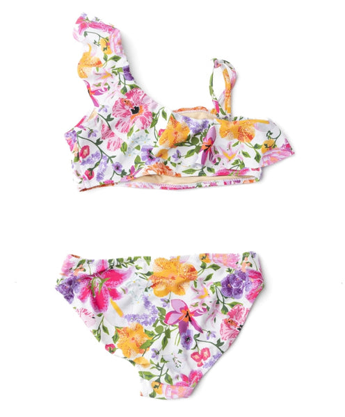 Summer Garden 2 Piece 1 Shoulder Swimsuit