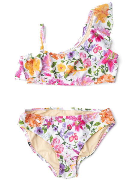 Summer Garden 2 Piece 1 Shoulder Swimsuit