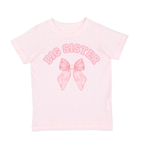 Big Sister Bow Short Sleeve T-Shirt - Ballet