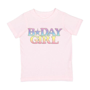 Pastel Rainbow BDay Girl Patch Short Sleeve T-Shirt-Ballet