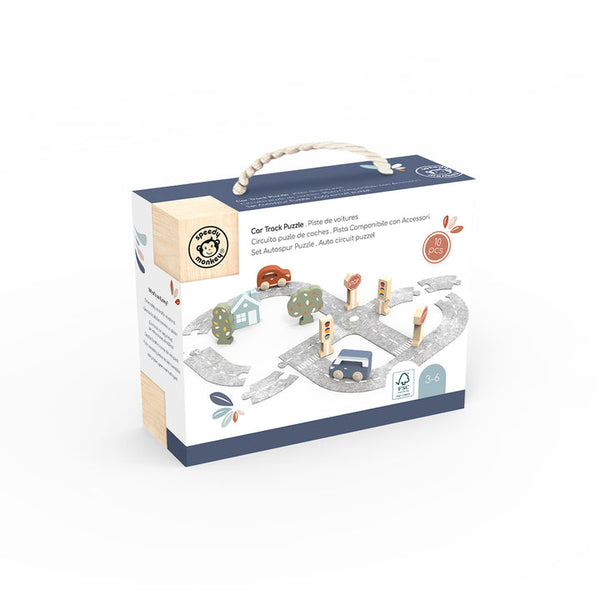 Speedy Monkey Car Track Puzzle