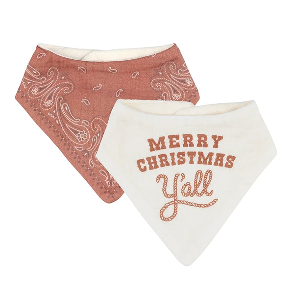 Stephan Baby Bandana Bib Set-Xmas Ya’ll - - Set of 2