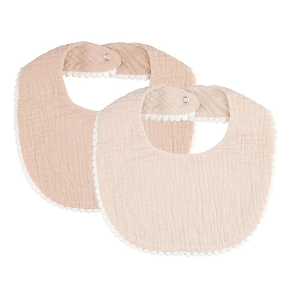 Stephan Baby Scalloped Trim Bib Set - Set of 2