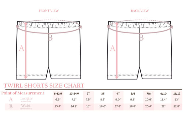 Vintage Pink Twirl Shorts