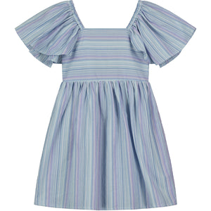 Blue Mini Multi Stripe Hallie Dress