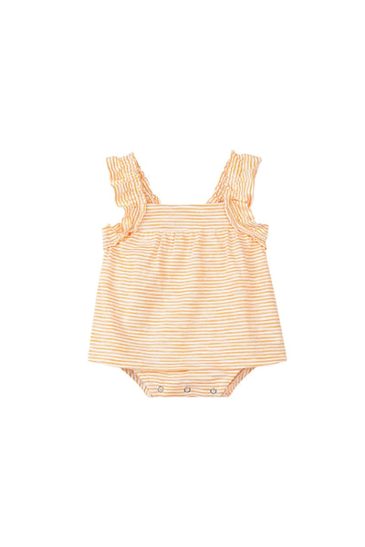 Maggie Onesie Dress - Orange Stripe