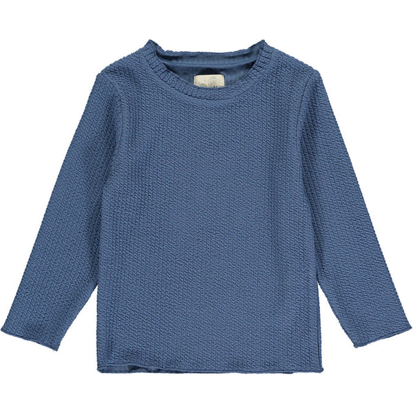 Kennedy Mock Neck Turtle Neck-Blue