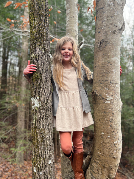 June tiered tunic in tan