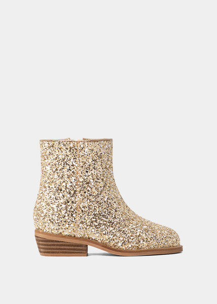 Gold Sparkle Vanilla Mini Boot