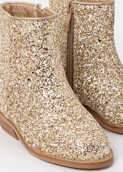 Gold Sparkle Vanilla Mini Boot