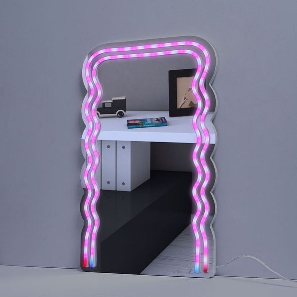 WE Neon Art Infinity Lights Wall & Desk Sign-Wave Mirror