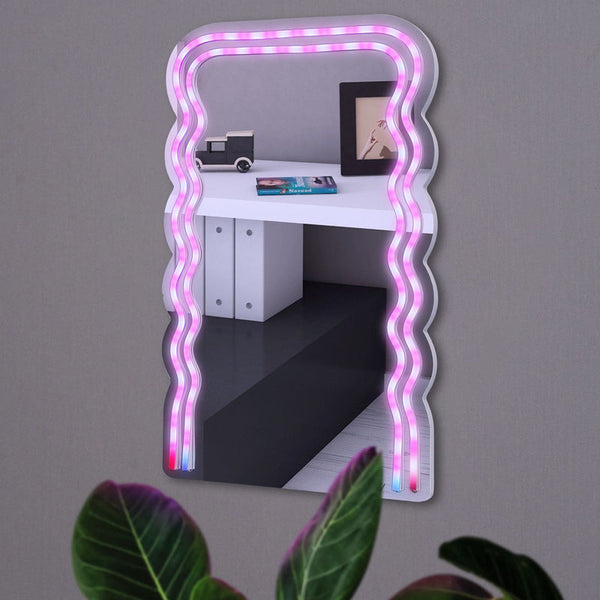 WE Neon Art Infinity Lights Wall & Desk Sign-Wave Mirror