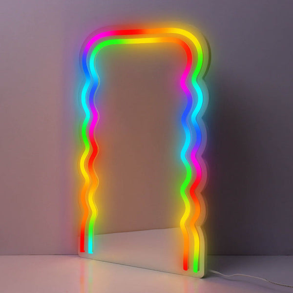 WE Neon Art Infinity Lights Wall & Desk Sign-Wave Mirror