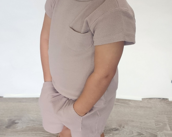 Ollie Ribbed Set- Beige