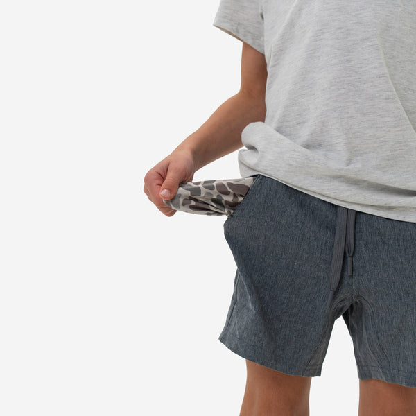 Athletic Short - Grizzly Grey - Deer Camo Liner