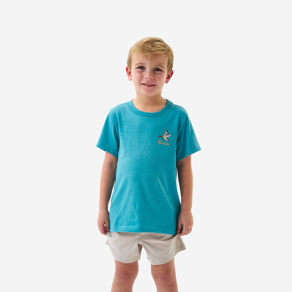 Short Sleeve Tee - Pintail Diving Duck - Cyan
