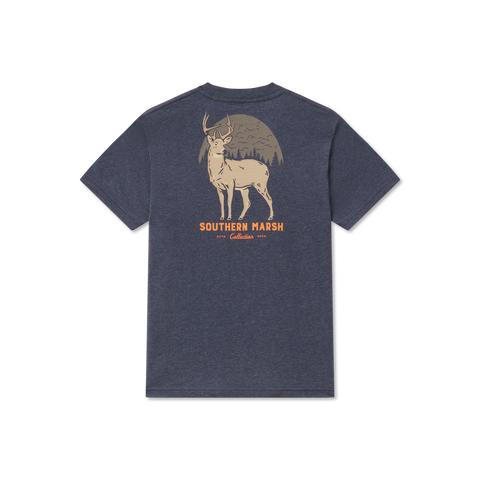 Washed Luna Navy Eight Point Tee