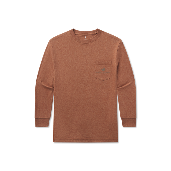 Eight Point Long Sleeve Tee-Washed Walnut