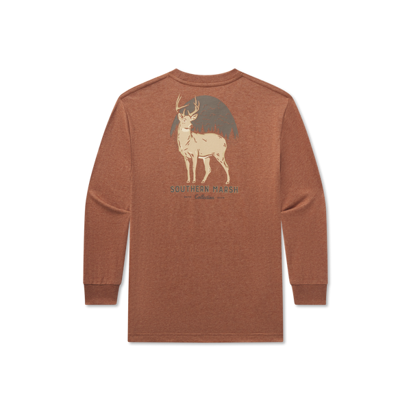 Eight Point Long Sleeve Tee-Washed Walnut