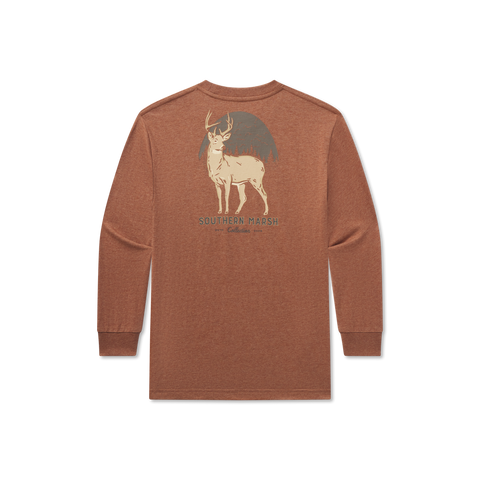 Eight Point Long Sleeve Tee-Washed Walnut
