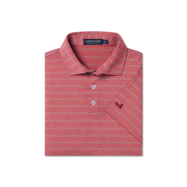 Rhubarb Newcastle Stripe Featherlite Polo