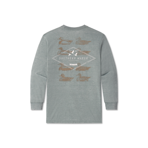 Burnt Sage Seawash Decoy Stamp Long Sleeve Tee