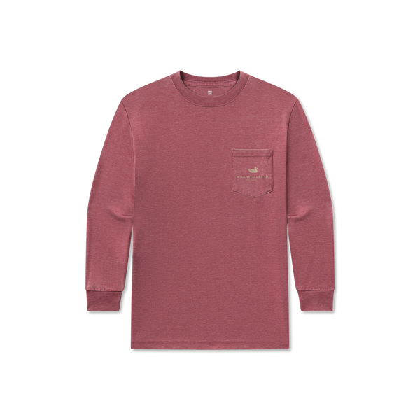 Crimson Sea Wash Rut Long Sleeve Tee