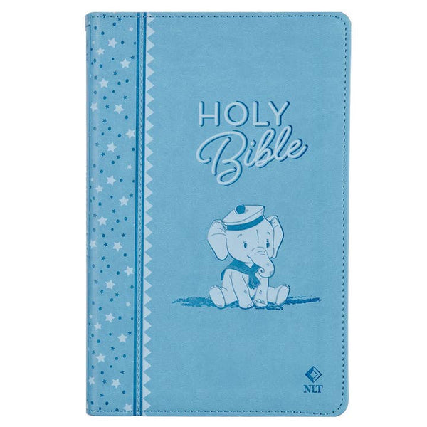 Bible NLT Infant Faux Leather -  Blue