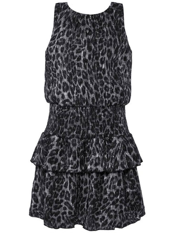 Black Silver Leopard Dress