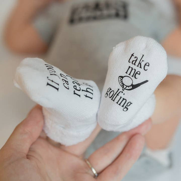 Take Me Golfing Baby Socks