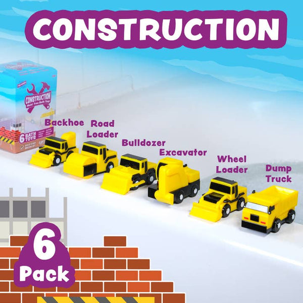 Construction Trucks Mold Free Bath Toys