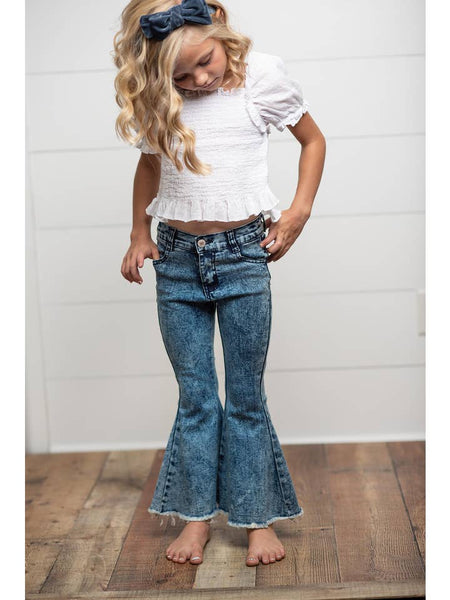 Faded Flare Denim Jean Pant