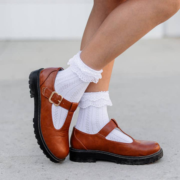 White Lace Bobby Socks