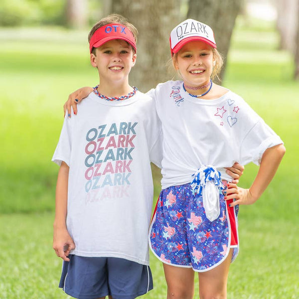 Braided Sports Necklace - Red, White, & Blue