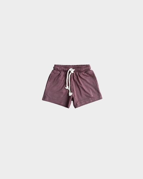 Burgundy Pocket Tank and Short Set