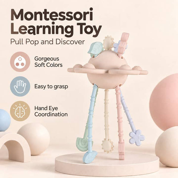 Montessori Multi-Sensory Pull & Pop Toy