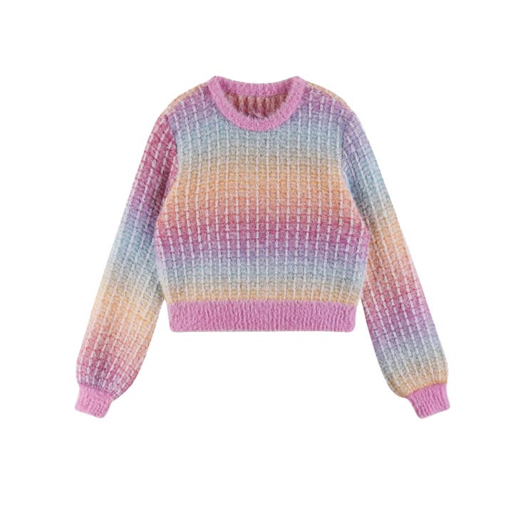 Crew Neck Sweater Rainbow Gradient