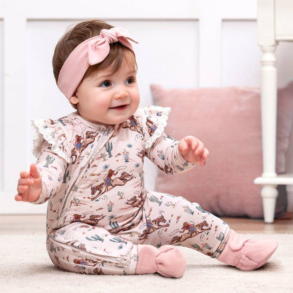 Prairie Princess Lace-Edge Zipper Romper