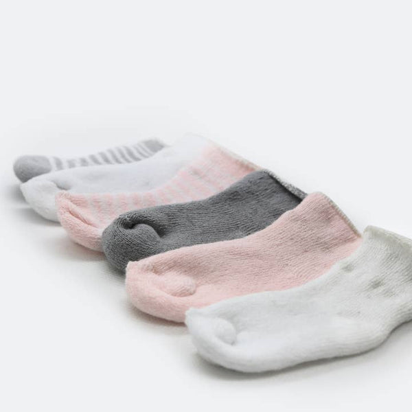 Pink 6 Pack Baby Socks