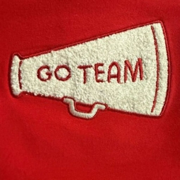 French Terry Sport Ruffle Sweatshirt - Varsity Red