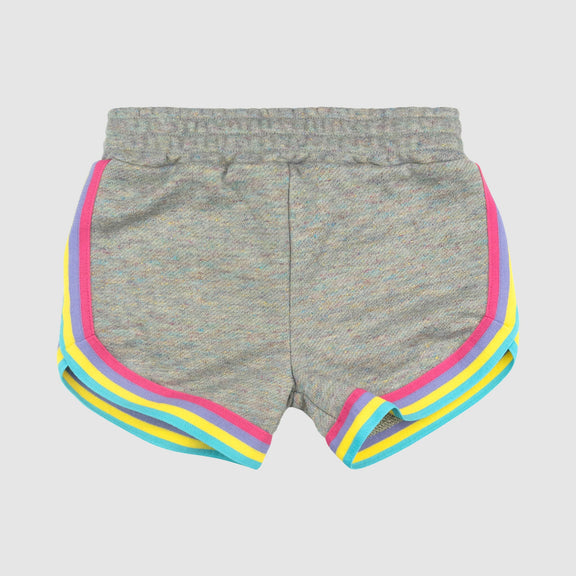 Heather Grey Sparkle Track Shorts