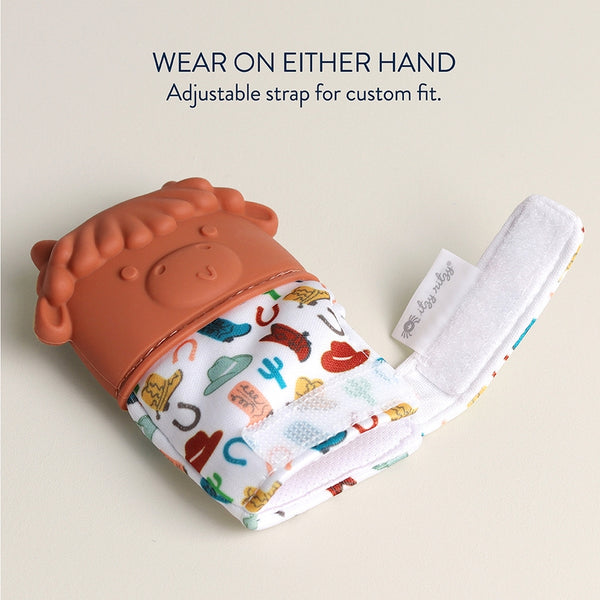 Itzy Teething Mitt - Highland Cow