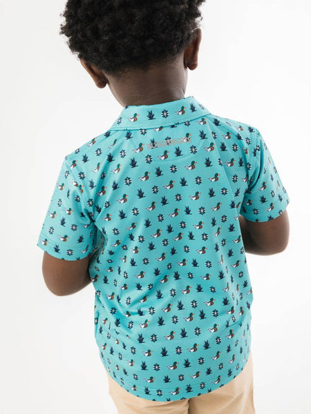 Dapper Ducks Knit Short Sleeve Performance Polo