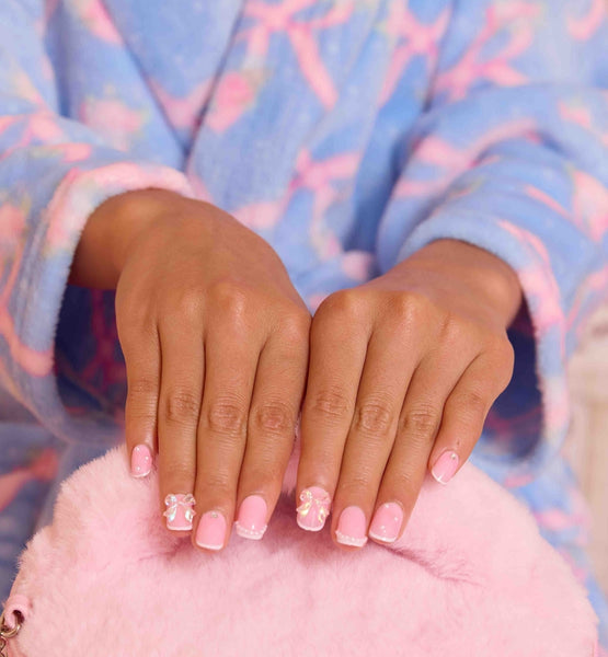 Bow Press On Nail Kit with Stickers